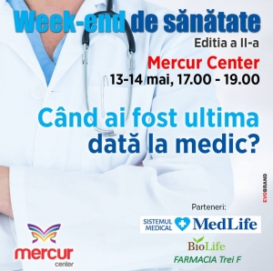 Pentru că sănătatea ta contează, Mercur Center este alături de tine!